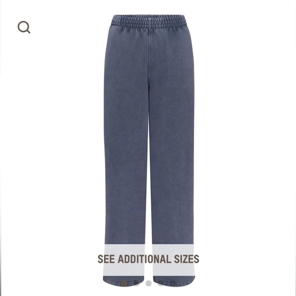 Skims Steele Blue Boyfriend Fleece Sweatpants